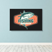 ~に追い付け最高のる |魚釣りキャンバス印刷 キャンバスプリント (インサイチュ (ウッドフロア))