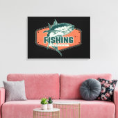 ~に追い付け最高のる |魚釣りキャンバス印刷 キャンバスプリント (インサイチュ (リビング))