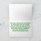 に関して金私達の娘のためのセントパトリックの日カード カード (内部)