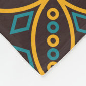 ～に関するインドネシアのろうけつ染めスタイルのシームレスなパターン フリースブランケット (角)