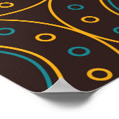 ～に関するインドネシアのろうけつ染めスタイルのシームレスなパターン ポスター (角)