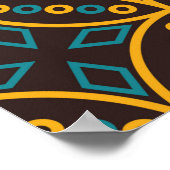 ~に関するインドネシアのろうけつ染めスタイルのシームレスなパターン ポスター (角)