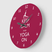 〜に関する冷静さとヨガ ラージ壁時計 (傾斜)