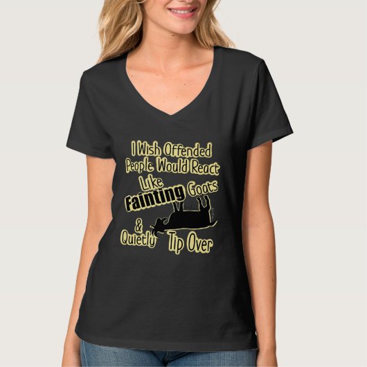 ~に関する失神ヤギ Tシャツ (正面)