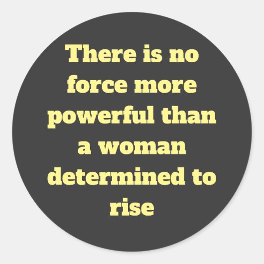 ~に関する女性へのエンパワーメントの言葉 ラウンドシール (正面)