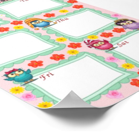 ～に関する学校の日程 ポスター (角)