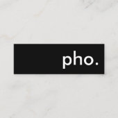 ～に関する スキニー名刺 (正面)