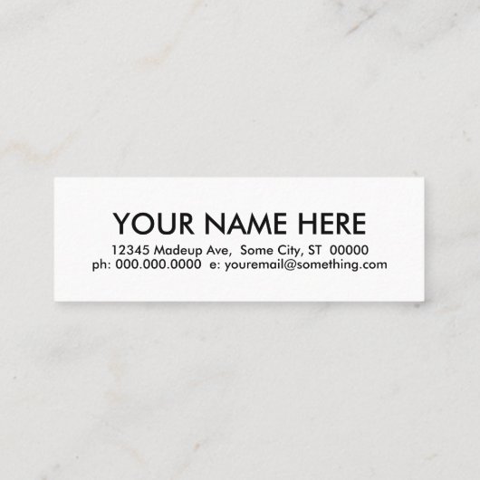 ～に関する スキニー名刺 (裏面)