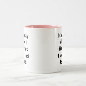 ~に関す感動的るベージュ文字 ツートーンマグカップ (中央)