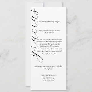 にgraciasの配置カードをスペインの挿入 招待状