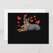 ぬいぐるみの付いたオーストラリアの家畜犬 ポストカード (正面/裏面)