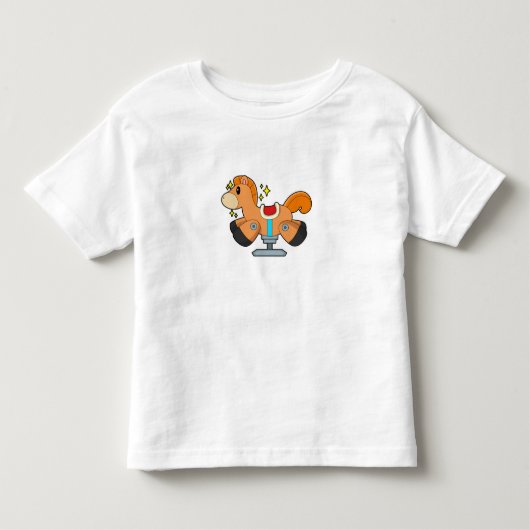 ぬいぐるみの馬 トドラーTシャツ (正面)