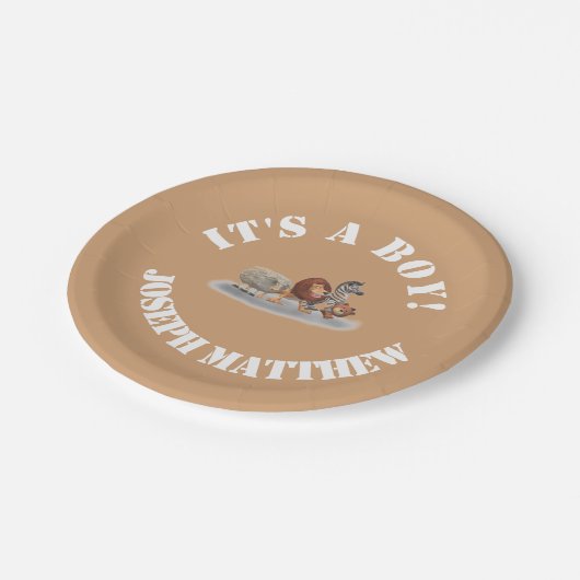 ぬいぐるみテーマの可愛い紙プレート ペーパープレート (アングル)