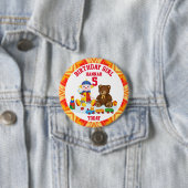 ぬいぐるみパーソナライズされたと子どもの年齢 缶バッジ (インサイチュ)