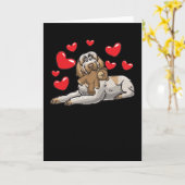 ぬいぐるみ付きスピノネイタリアーノ犬 カード (黄色い花)