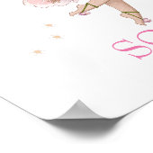 ぬいぐるみ名言 ピンク かわいい 妖精 輝き ポスター (角)