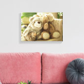 ぬいぐるみ3人 キャンバスプリント (インサイチュ (リビング))