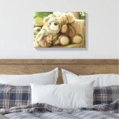 ぬいぐるみ3人 キャンバスプリント (インサイチュ (寝室))