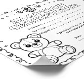 ぬいぐるみ+ペット+採用+ぬりえ+認定証 ポスター (角)