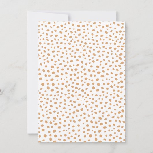 ぬいぐるみBoho Clotheslineベビーシャワー 招待状 (裏面)