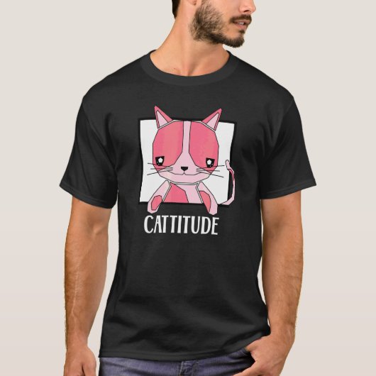 ぬかるみかわいい猫 Tシャツ (正面)