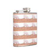 ぬかるみ色の動物おもしろいアートのかわいいピンクの豚 フラスク (右)