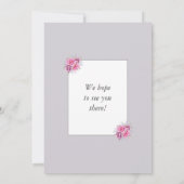 ぬかるんだ象 | Safariフローラベビーガールシャワー 招待状 (裏面)