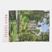 ぬか城ビュー茶タオル キッチンタオル (横)