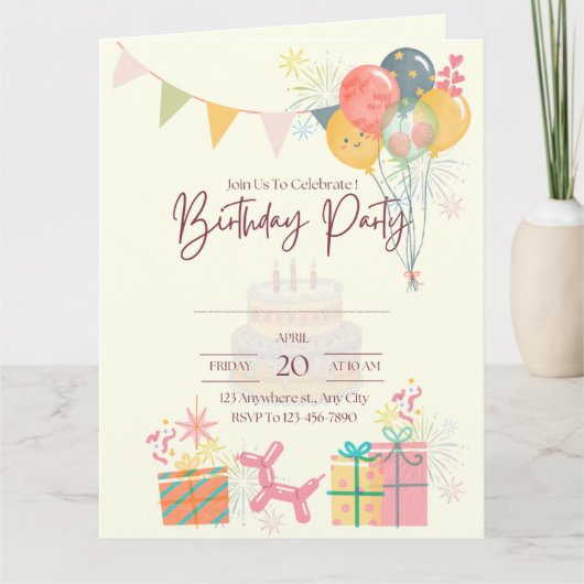 ぬくぬくする誕生日カード カード (正面)