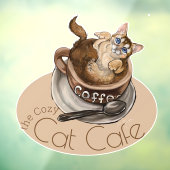 ぬくぬく猫カフェ コーヒー猫 ウィンドウサイン (シート3)