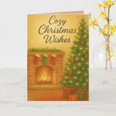 ぬくもりあふれるクリスマスのお祝いカード – やわらかな水彩画 カード (黄色い花)
