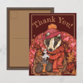 ぬくもりの秋のバッドジャー・アート・ポストカード ポストカード (正面/裏面)