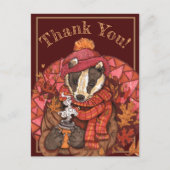 ぬくもりの秋のバッドジャー・アート・ポストカード ポストカード (正面)