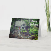 ぬくもりの花園コテージ　自然の誕生日カード カード (正面)