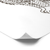 ぬりえページ座り猫 ポスター (角)