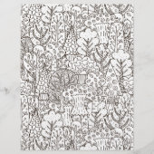 ぬりえページ森の木のスクラップブック紙 (正面)