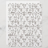 ぬりえページ猫ピエロくず本紙 (正面/裏面)