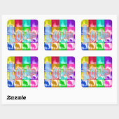 「ぬりえロサンゼルス1」ステッカー スクエアシール (シート)