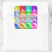 「ぬりえロサンゼルス1」ステッカー スクエアシール (バッグ)