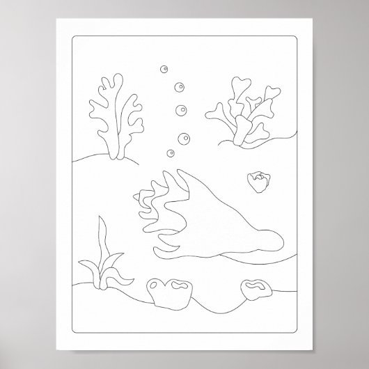 ぬりえ本かわいい小さなシェル抗ストレス ポスター (正面)