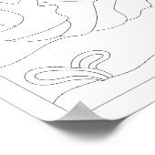 ぬりえ本かわいい小さなシェル抗ストレス ポスター (角)