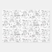 ぬりえ本クラシッククリスマストイランド ラッピングペーパーシート (正面3)