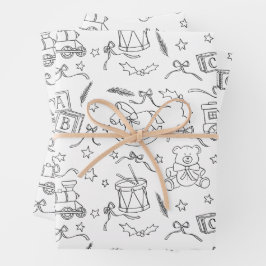 ぬりえ本クラシッククリスマストイランド ラッピングペーパーシート