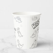 ぬりえ活動可愛い恐竜パーティー紙カップ 紙コップ (右)