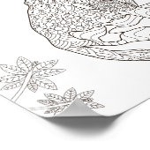 ぬりえ猫in庭 ポスター (角)