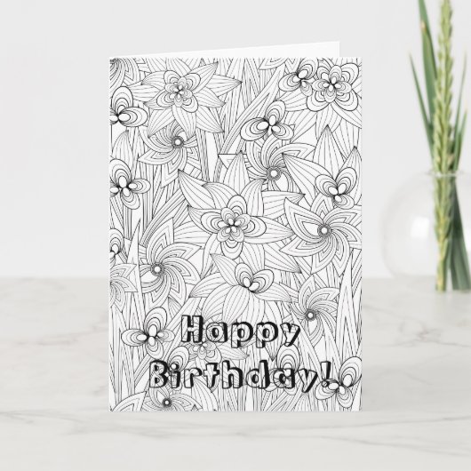 ぬり絵帳のスタイル カード (正面)