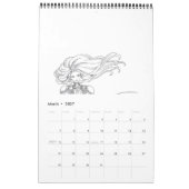 ぬり絵帳 カレンダー (3月 2027)