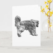 ぬるいメモ、点描の足跡 カード (黄色い花)