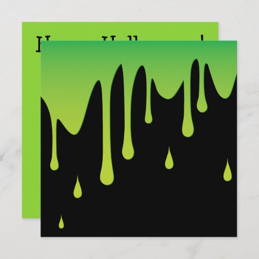 ぬるぬるしたものが垂れる 招待状 (正面/裏面)