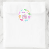 ぬるぬる子供の誕生日パーティー感謝ステッカー ラウンドシール (バッグ)